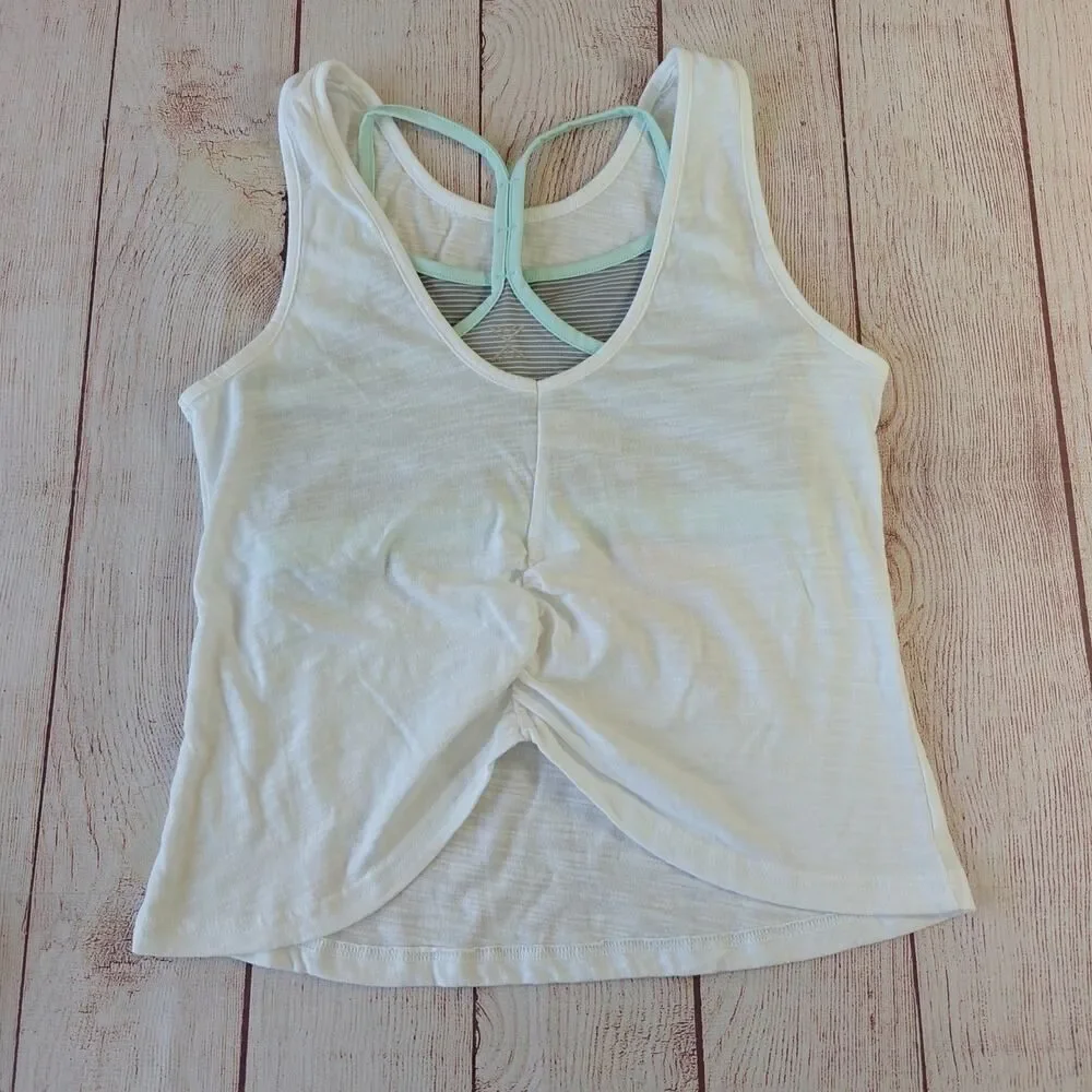 Xersion athletic tank top & striped quick-dri capri legging set sz L/14